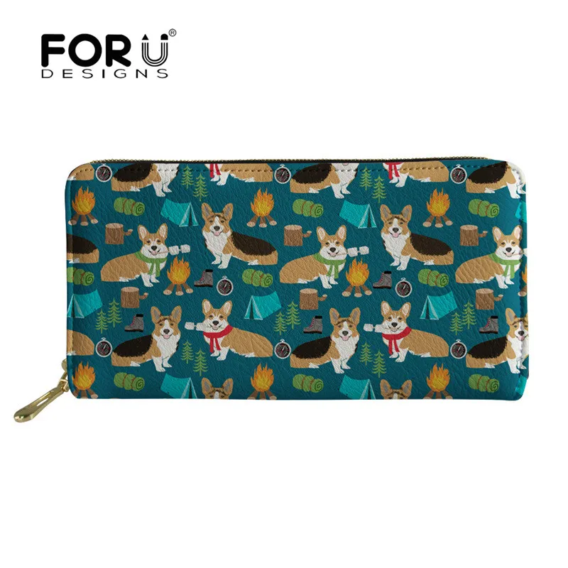 FORUDESIGNS/коргис кошелек из искусственной кожи с принтом Длинные Модные женские