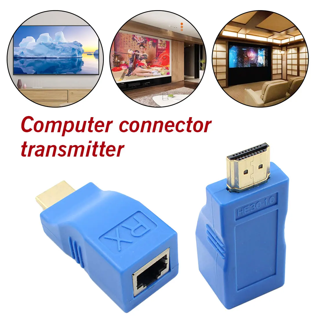 Горячая продажа 2 шт. (1 пара) 30 М 1080P HDMI удлинитель передатчик к RJ45 по Cat 5e/6 сетевой