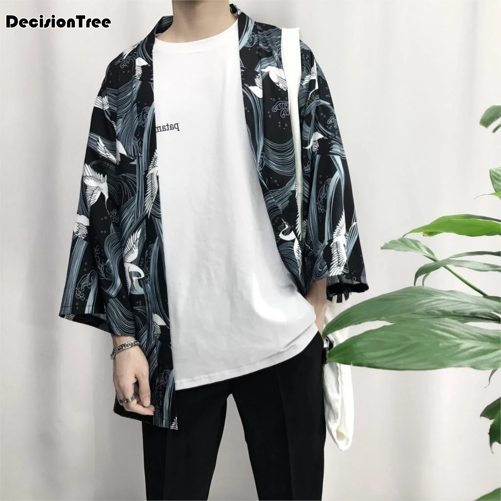 2017 autumn japanese style men three quarter sleeve cotton & linen streetwear drop shoulder design kimono army green 2017 autumn japanese style men three quarter sleeve cotton & linen streetwear drop shoulder design kimono army green