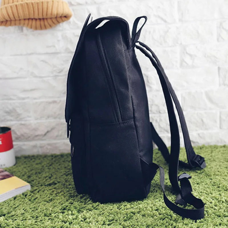 Women Cute Cat Backpack Canvas Girl School Backpacks Kawaii Cartoon Large Capacity Student Rucksack Lovely Casual Mochila BP0200 (2)