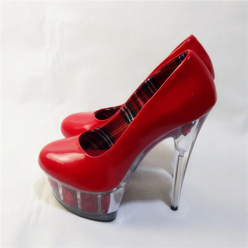 

Summer new chunky high heels closed toe pumps with buckle ankle wraps sweet sandals women pink Rose ornament 15cm