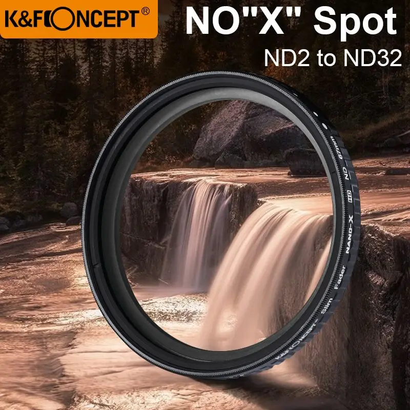 

K&F Concept 58mm 77mm 67mm Fader ND Filter Neutral Density Variable Filter ND2 to ND32 for lens NO"X" Spot,Nanotec,Ultra-slim