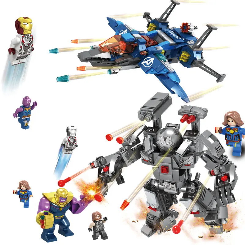 

Marvel Avengers Endgame Compound Battle Fighter Buster Black Anti Hulk Thanos Building Kit Block Toys compatible B393