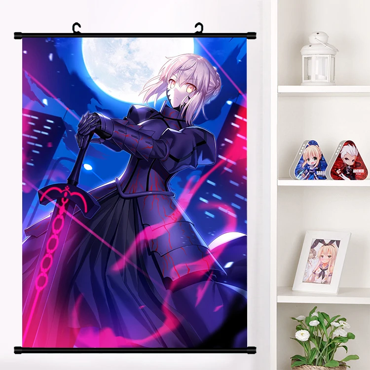 Аниме игра Fate/stay night Arturia Pendragon Saber Alter настенный свиток Фреска плакат Настенные подвесные плакаты коллекция домашнего декора