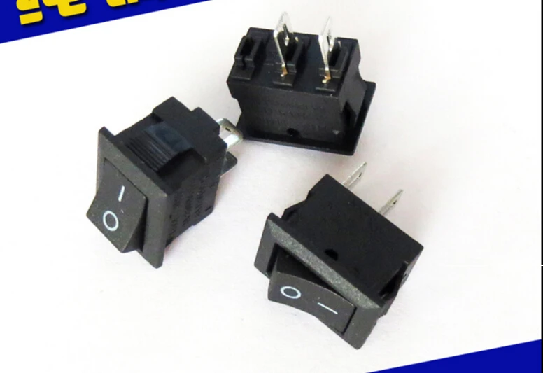 100 шт AC 250V 3A 125V 6A 2 Pin ВКЛ/ВЫКЛ I/O SPST оснастка в мини-лодке рокер переключатель 21*15 мм |