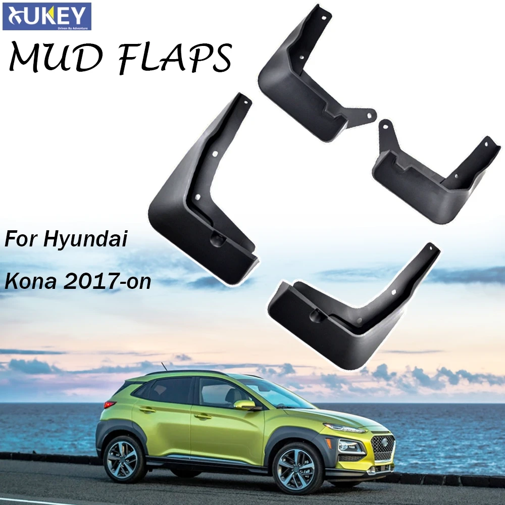 Set Car Mud Flaps For Hyundai Kona Kauai 2017 2018 2020 Mudflaps
