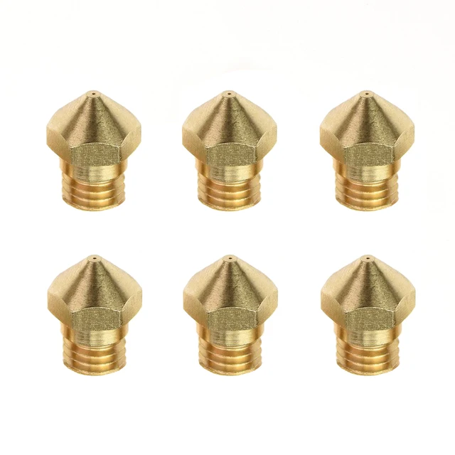 Best Price 6pcs Assorted Brass MK10 nozzle 0.2,0.3,0.4,0.5,0.6,0.8mm for 1.75mm Filament Dremel Wanhao Flashforge CTC 3D Printer Nozzle