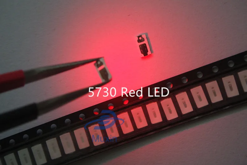 100 шт. 5630/5730 SMD/SMT LED красный SMD 5730 поверхностное крепление 2 0 ~ 6 В 620 625nm ультра яркий
