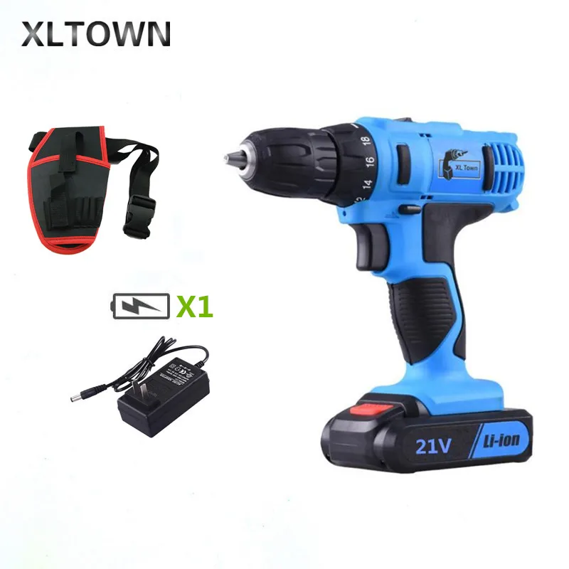 

XLTOWN21v Cordless Electric Screwdriver High Quality Cordless Drill Rechargeable Lithium Battery Electric Screwdriver Power tool