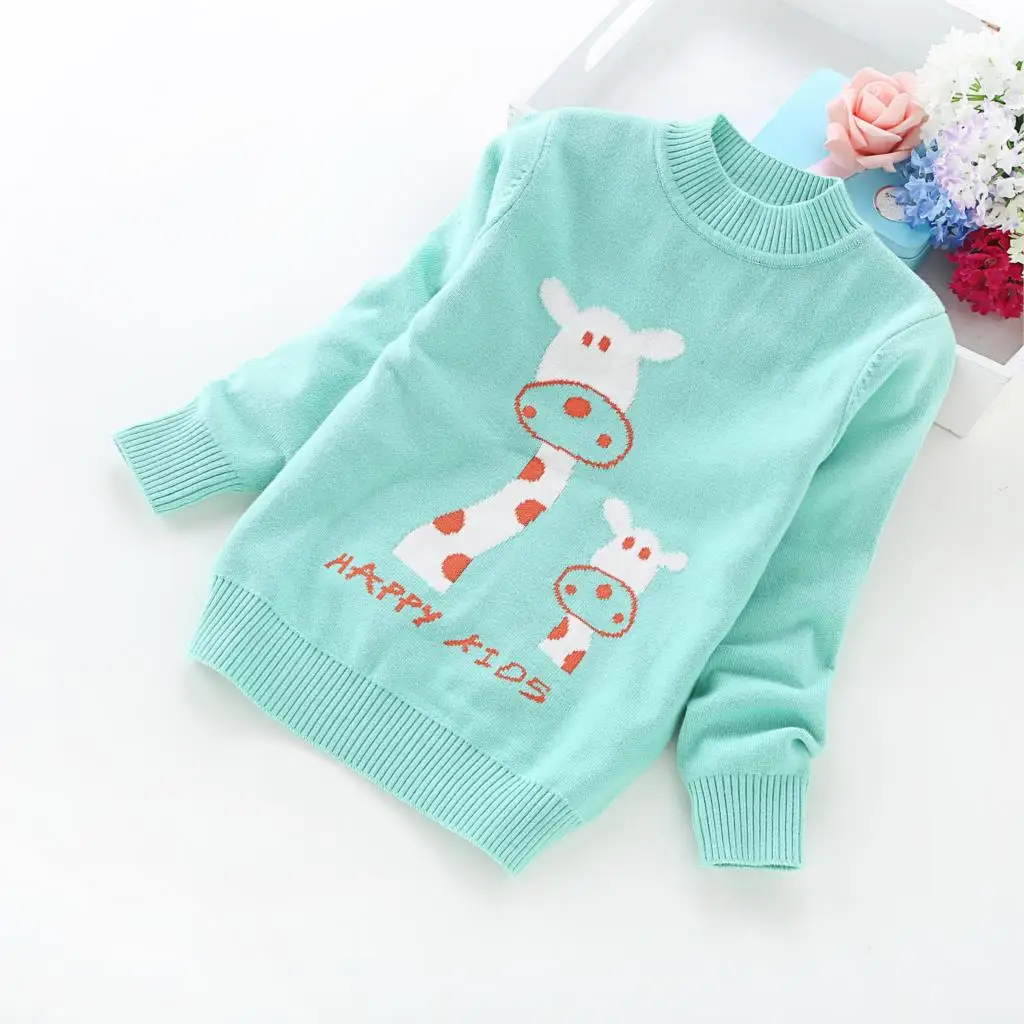 Г. Модные свитера для малышей от 2 до 6 лет хлопковый свитер зимняя детская одежда свитера с рисунками для мальчиков и девочек, 8517 - Цвет: sky