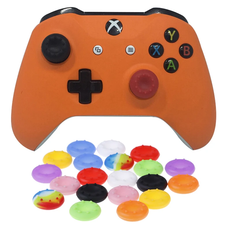 20pcs 10 colors Rubber Silicone Cap Analog Controller Silicone Cap Cover Thumb Stick Grip For PS3 PS4 XBOX 360