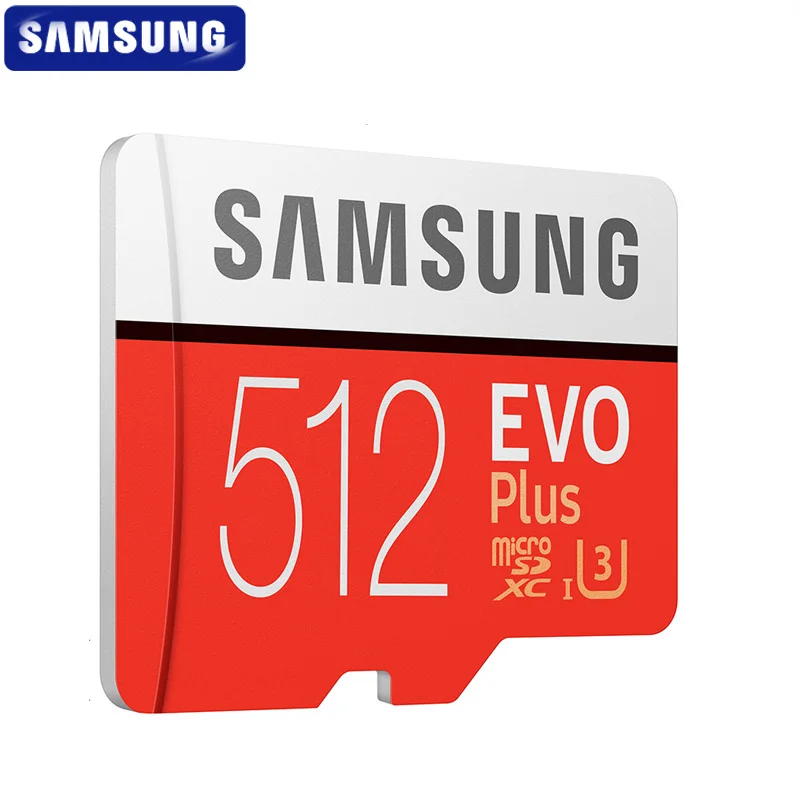 SAMSUNG карта памяти Micro SD карты 512 ГБ 100 МБ/с. Class10 U3 U1 SDXC Класс EVO+ Micro SD карта, карта памяти Micro SD TF карты флэш памяти для телефонов/Бла(беспилотный летательный аппарат