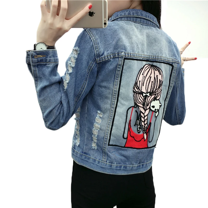 amazing  Denim Jacket Women New Autumn Women's Jean Jackets Korean Short Casual Denim Jacket 20109 Women Coa