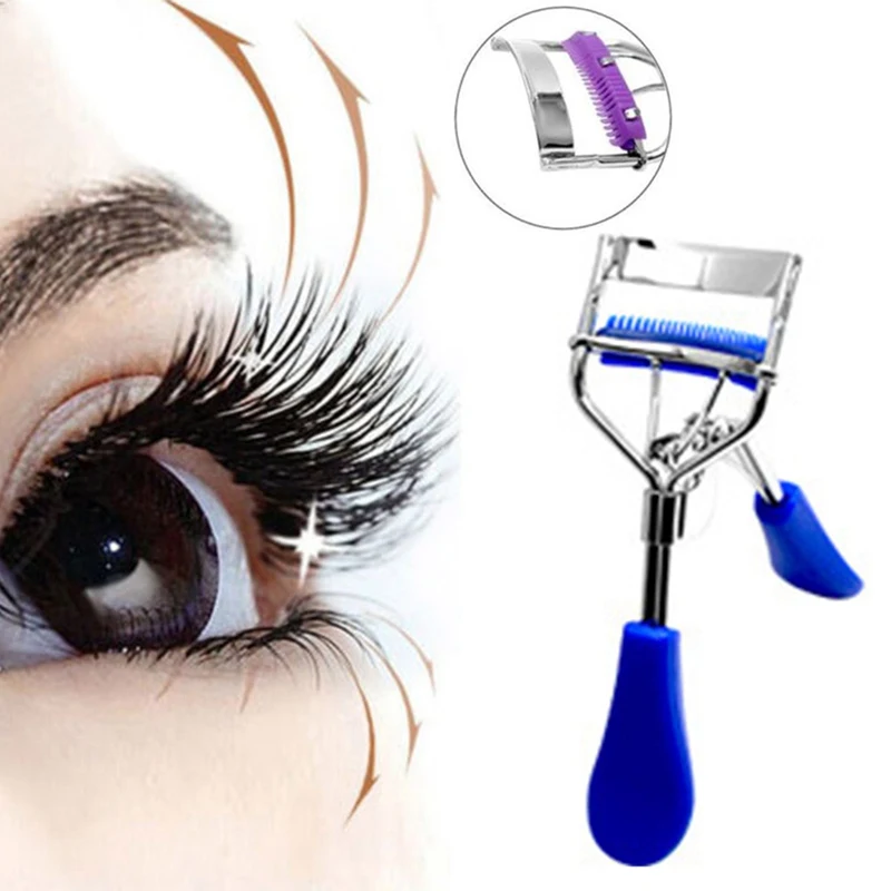 1PC New Colorful Cosmetic Eyelash Curler With Comb Tweezers Curling