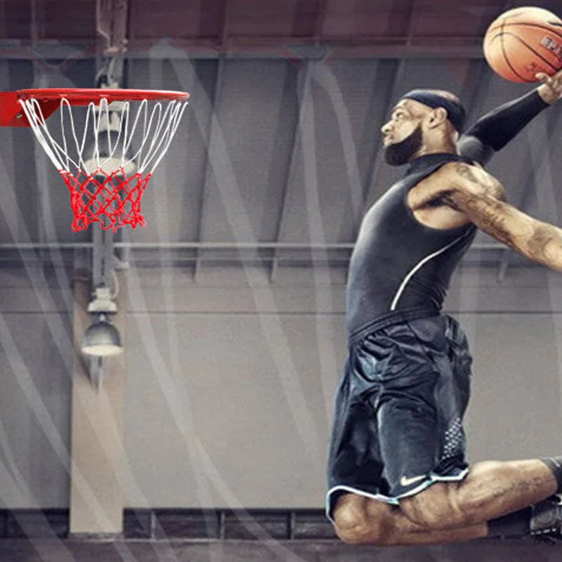 

High Quality 12 Loop 50cm Length Polyester Thread Standard Basketball Hoop Shooting Training Mesh Net Team Sports Equipment