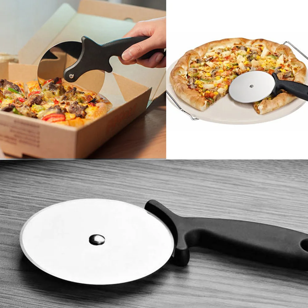 Stainless Steel Pizza Cutter Wheels Pastry Cake Bread Round Hob Cutter