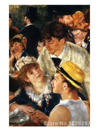 

modern art gallery Showing Figures from The Luncheon of the Boating Party Pierre Auguste Renoir painting High quality Handmade