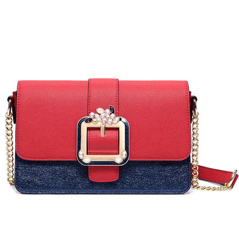 

Brand Crossbody Bags For Women 2019 new Shoulder Bags Female metal chain Diamond lock Messenger bag High capacity Handbag
