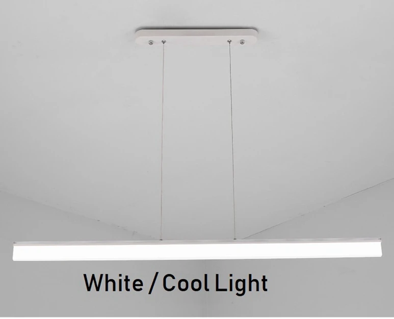 LukLoy длинный современный светодиодный подвесной светильник обеденный стол акриловый светильник домашний Лофт Декор подвесные лампы кухонный светильник закрепленный светильник - Цвет корпуса: White