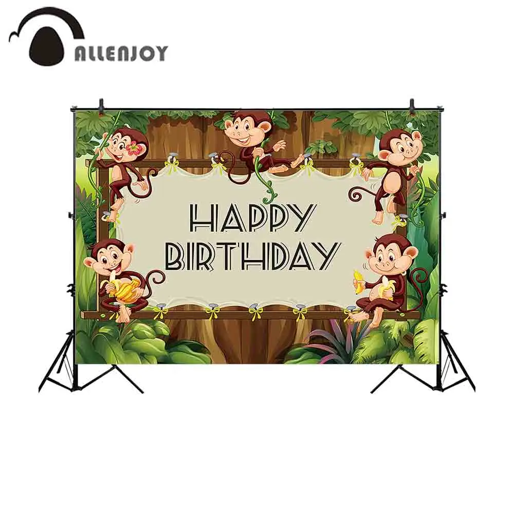 Фон для фотосъемки Allenjoy с изображением милой обезьяны леса вечевечерние НКИ дня
