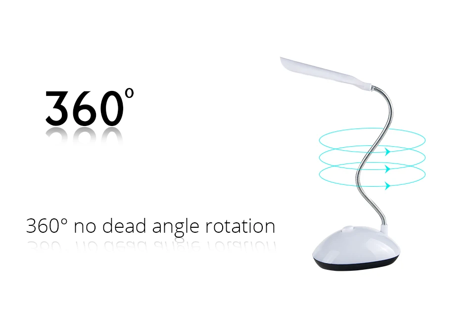 Mini Flexible LED Night Lights Table Lamp Reading Book Eye Protection Flexible Push Switch Bendable Battery Powered (5)