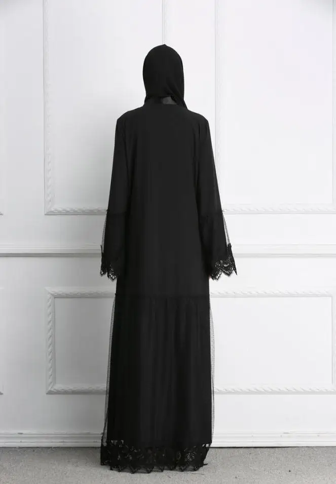 Взрослая Повседневная кружевная сетчатая одежда Musulmane Турецкая Дубайская модная абайя мусульманские платья, робы, служба арабского культа Wj1884