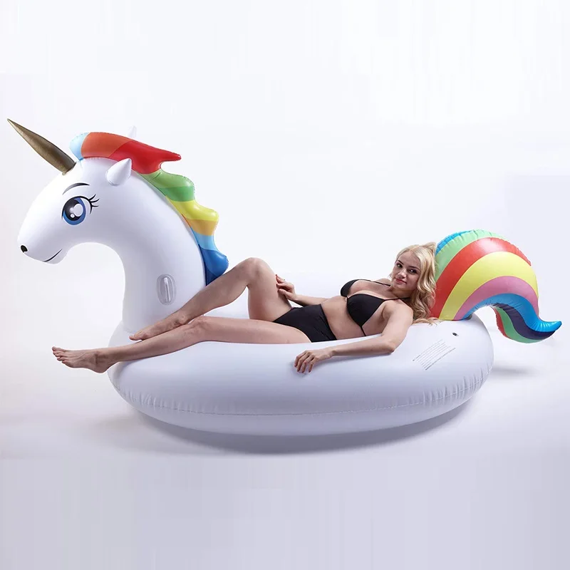 2019 новый надувной Единорог 200 см гигантский бассейн поплавок Радуга Пегас/лошадь плавает одежда заплыва кольцо весело воды игрушечные