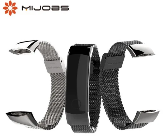 

Mijobs Milanese Metal Strap 155-255mm Watch Band Wristband Stainless Steel Bracelets for Huawei Honor 3 Band Smart Accessories
