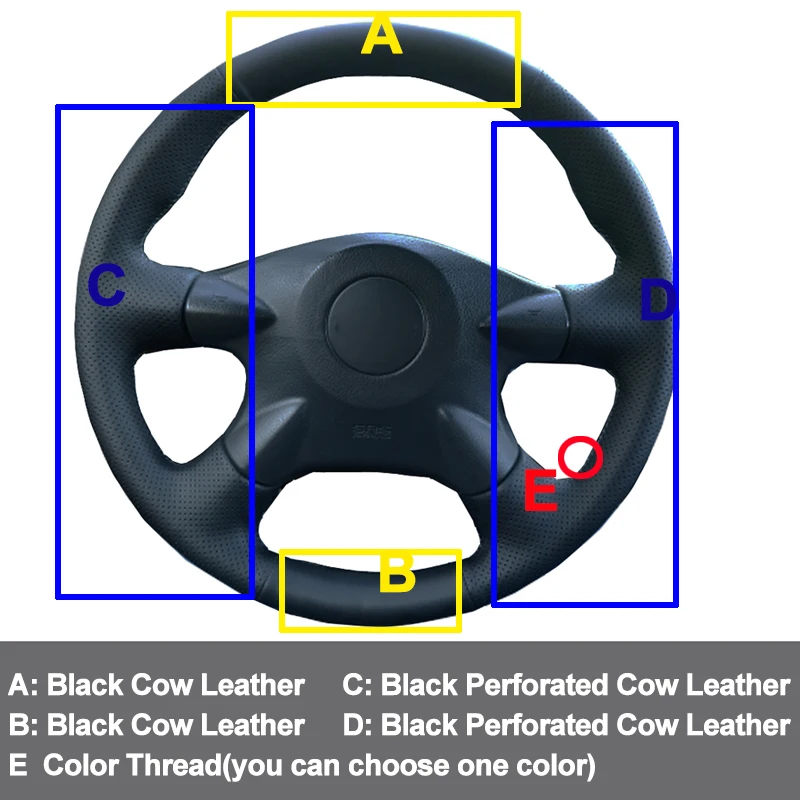 Ручная швейная крышка рулевого колеса топ из коровьей кожи для Nissan Almera N16 Pathfinder Primera Paladin X-Trail Renault samsung SM3