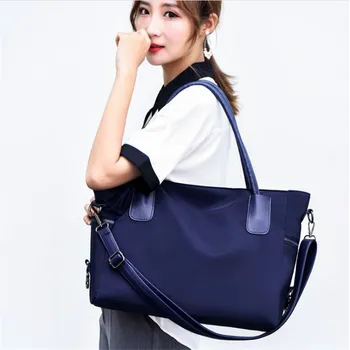 

Big bag light nylon cloth handbags single shoulder Oblique Span leisure travel bag to work temperament tide package