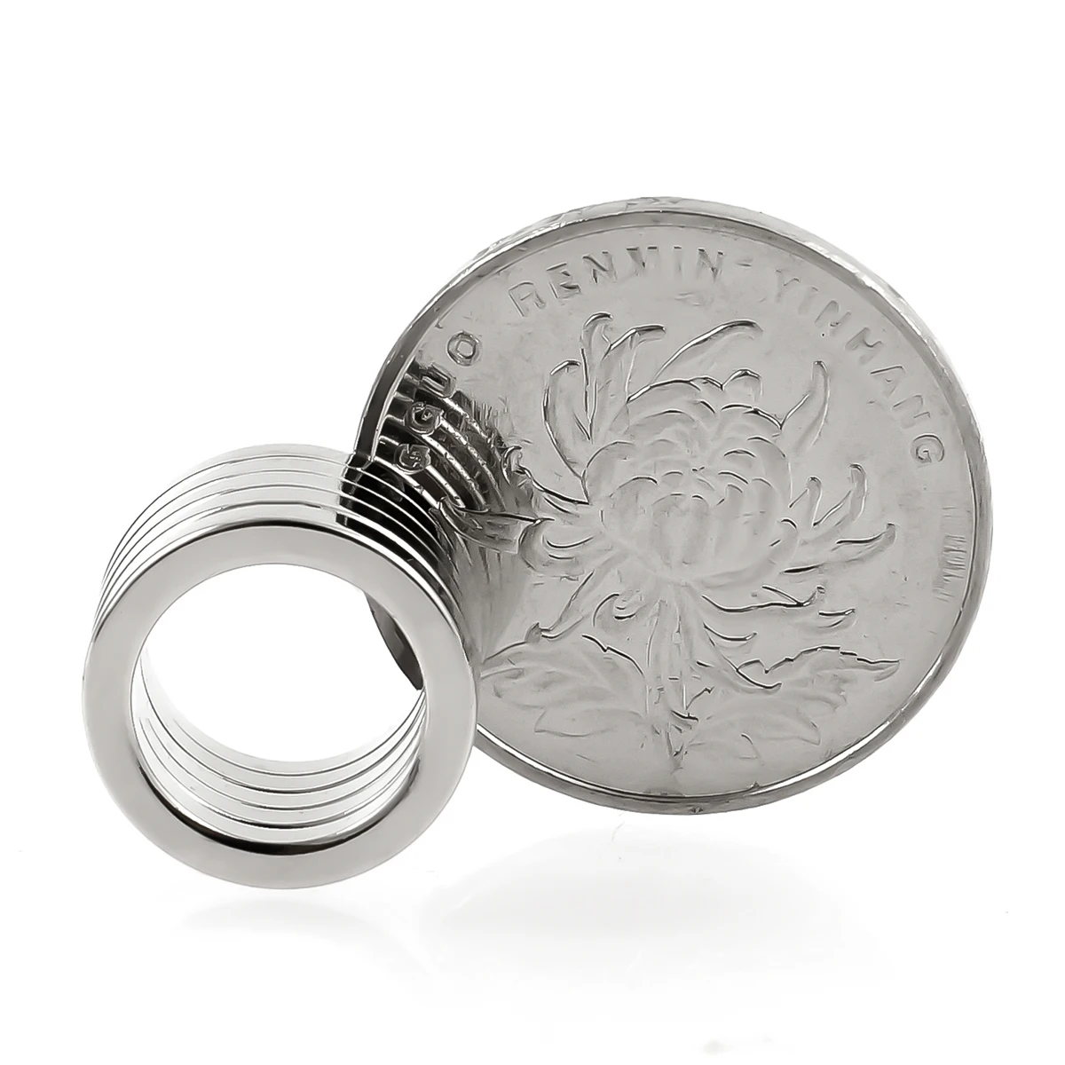 ZOOFOXS 10 шт. 15x2 мм отверстие 11 мм маленькое круглое кольцо неодимовый магнит Постоянные редкоземельные магниты 15*2-11 мм для рукоделия