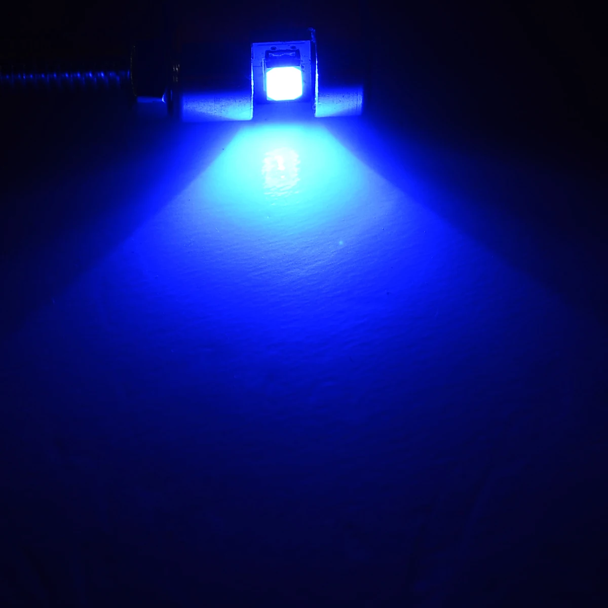 Mayitr 4pcs Blue LED Car Motorcycle License Number Plate Screw Bolt Light 12V Chrome Casing 2 wires