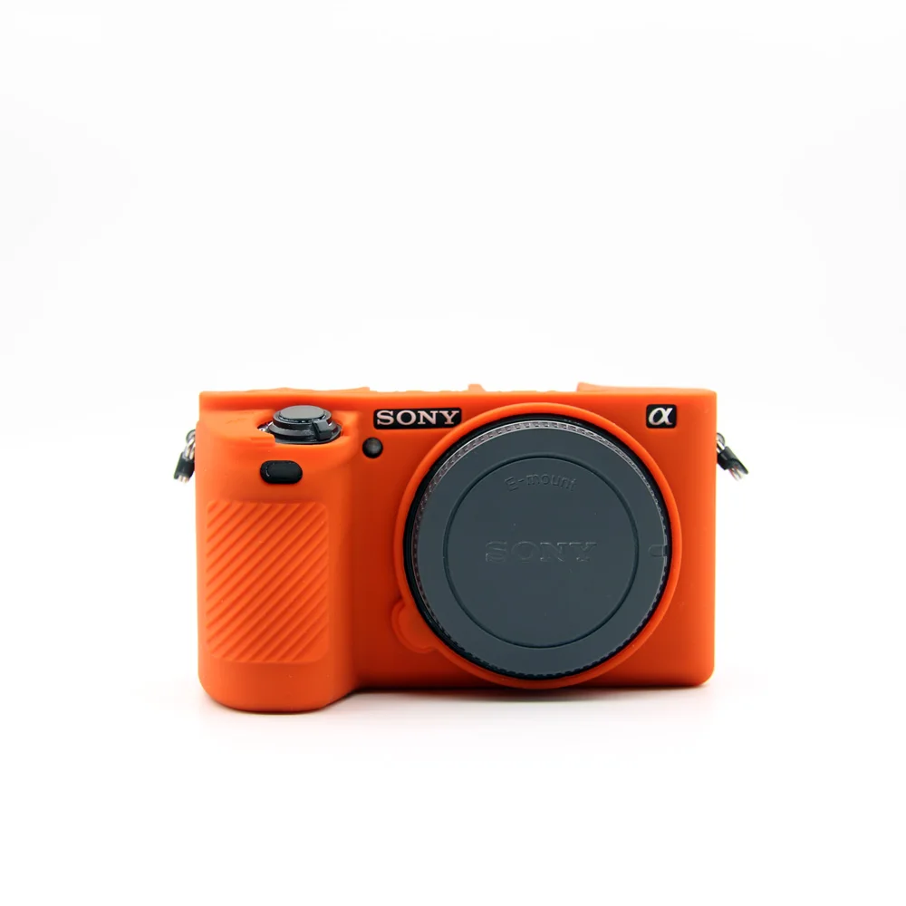 Orange Силиконовые Камера Мягкий защитный чехол для кожи крышка для sony a6500 Камера сумка - Цвет: Orange