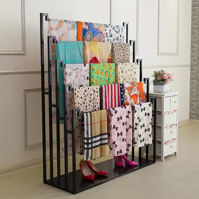 

Iron art silk towel display rack fabric pants
