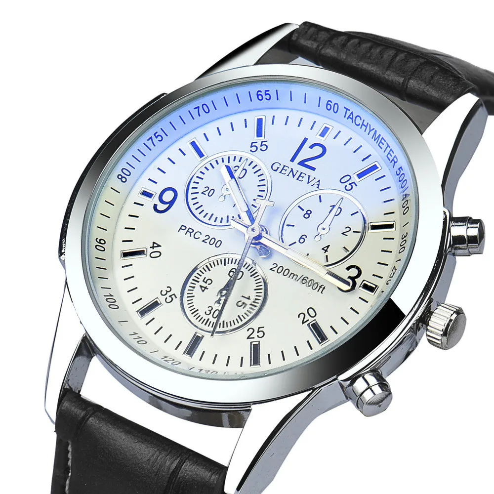 Часы мужские часы искусственная кожа Мужские кварцевые аналоговые повседневные часы наручные часы Montre Femme Relogios masculino