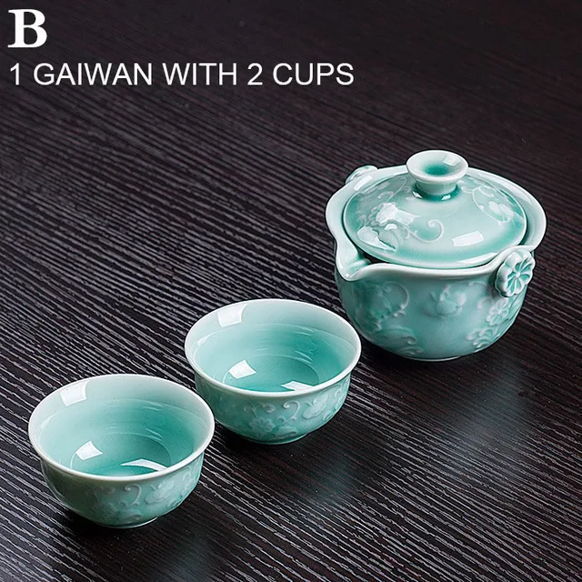 Quick Cup,Creative Chinese Celadon Porcelain Ceramic Kung Fu Tea Set