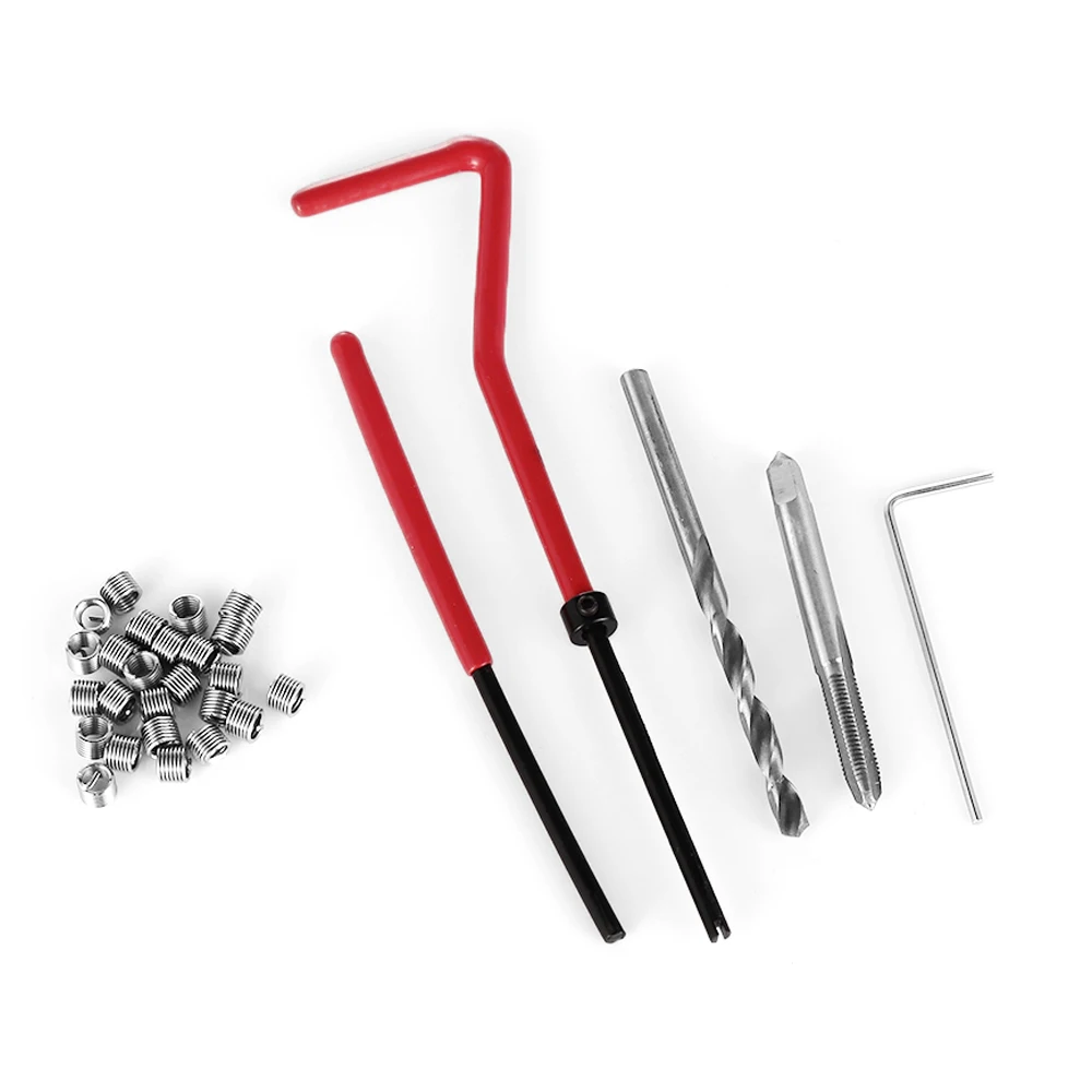 

30pcs Metric Thread Engine Repair Insert Kit M4 for Helicoil Pro Coil Drill Tool Coarse Crowbar High Qualit