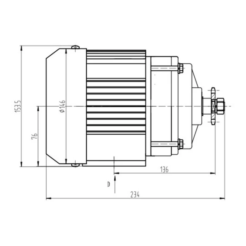 UNITEMOTOR BM1418ZXF 500 Вт 48 В бесщеточный двигатель постоянного тока Электрический трехколесный мотор для мотоцикла Двигатель E-Trishaw автомобиль Средний привод колесные двигатели