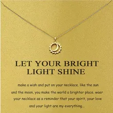 Трендовое модное серебряное Золотое крошечное ожерелье с цепочкой Солнце Луна для женщин девушек минималистичное маленькое ниспадающее ожерелье на шею ювелирные изделия