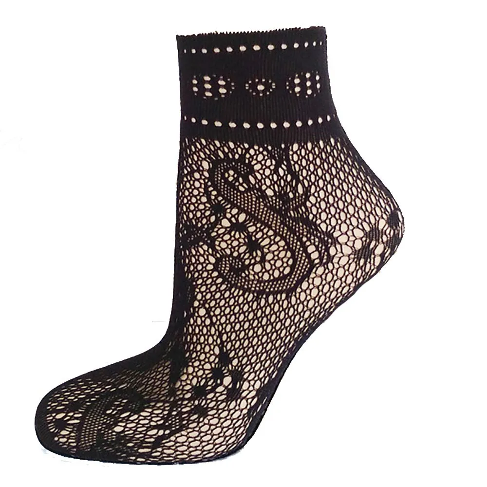 

Sleeper #5000 Women Ultrathin Sexy Fishnet Mesh Hollow Out Short Socks Ankle High Socks black Summer Thin design Free Shipping