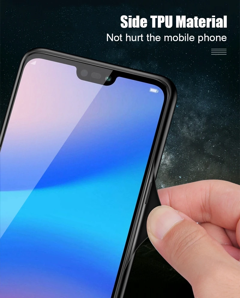 Hisomone Glass Silicone Case For Huawei P20 Lite P Smart Luxury Space Back Cover Case For Huawei Honor 9 Lite 10 Mate 20 Lite
