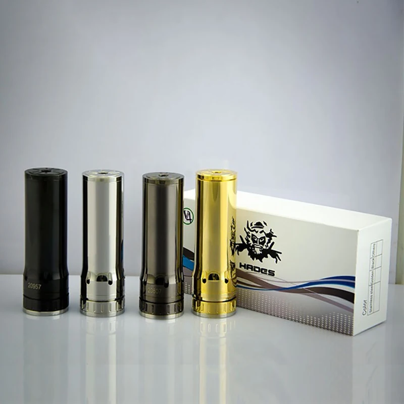 

2019 New Hades Electronic cigarette Mechanical Mod 510 Thread 31mm Diameter Vape Pen for 26650 Battery e cig Vape Mech Mod