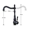 Deck Mount Bathroom Kitchen Faucet Single Handle 360 Rotate Basin Sink Mixer Taps Black Hot and Cold Water Mixers ► Photo 2/6