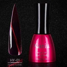 15 мл 1 бутылка УФ Гель-лак для ногтей Пламя Красный свет кошачий глаз масло для ногтей натуральная Съемная винно-красная 3D керамика стекло кошачий глаз клей