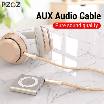 

PZOZ Aux cable 3.5mm Jack audio cable 3.5 mm male to male for iphone 7 car Headphone Speaker Wire Line Aux Cord Short cabel 3 5
