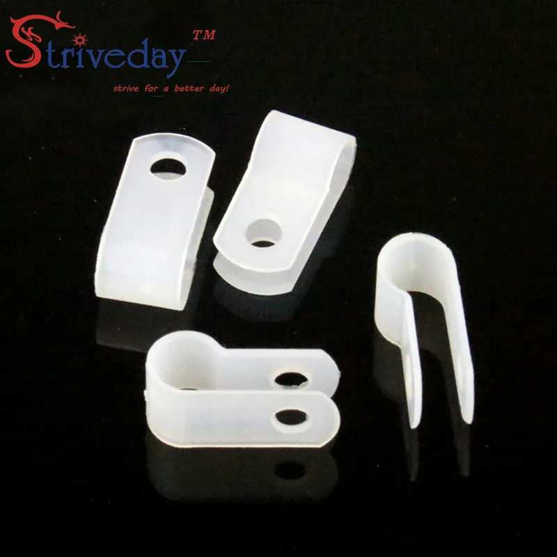 

1000pcs/lot White Type R Line deduction Wiring Accessories Type R Line Card Clamps 6.4mm Cable retention Clips