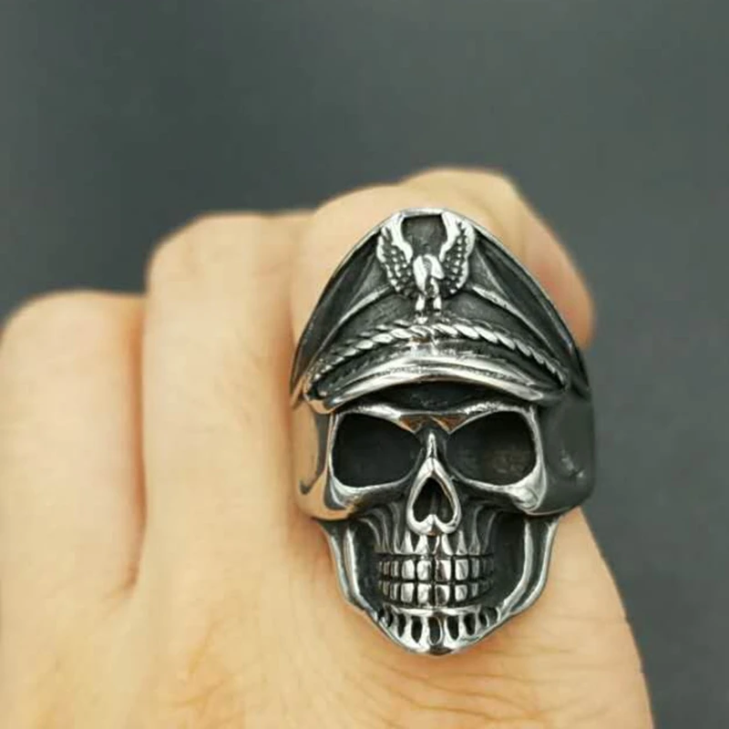 eagle head skull men rings for American Navy  (1)