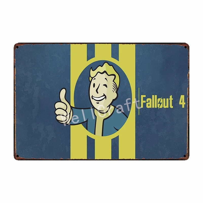 [WellCraft] Fallout 4 хранилище мальчик игра NUKE COLA оловянные знаки настенная доска плакат Декор для Интернет-кафе комнаты железная живопись FG-234 - Цвет: WA 3028