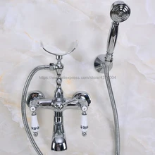 Best Price Wall Mounted Polished Chrome Bathtub Faucets Bathroom Basin Mixer Tap With Hand Shower Head Bath & Shower Faucet Nna240 Best Price Wall Mounted Polished Chrome Bathtub Faucets Bathroom Basin Mixer Tap With Hand Shower Head Bath & Shower Faucet Nna240