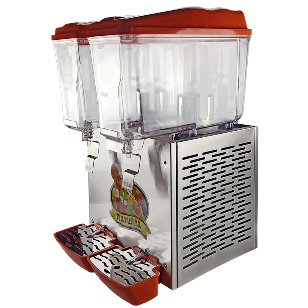 

Automatic Juice Dispenser 2 Tanks Juice Cooling Making Machine Soft Drink Juice Dispenser Drink container